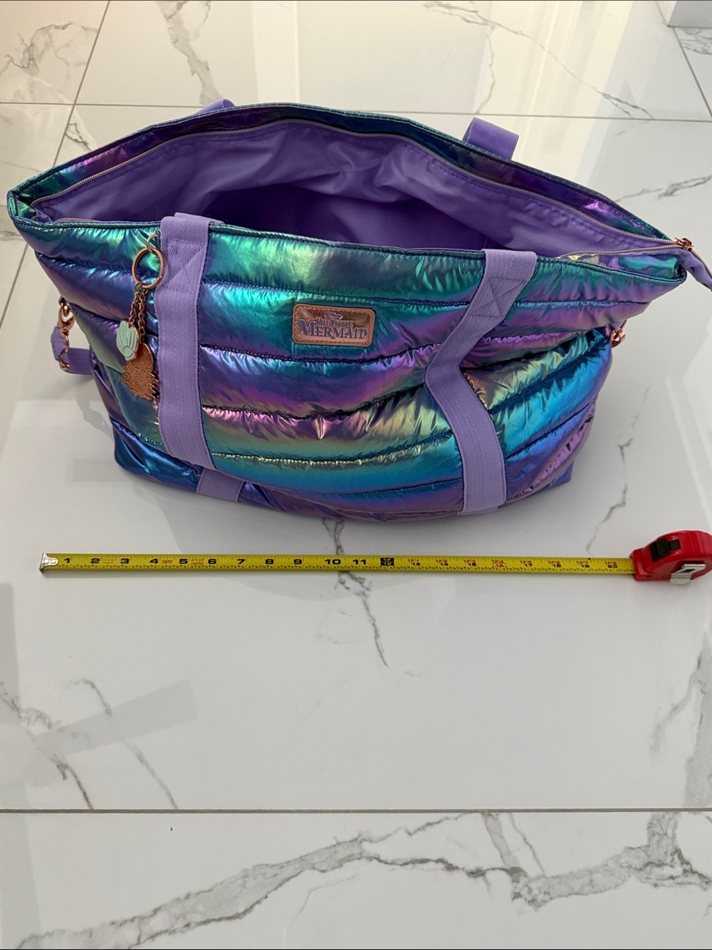 Disney Iridescent My Little Mermaid Tote in Purple and Blue - Picture 3 of 3